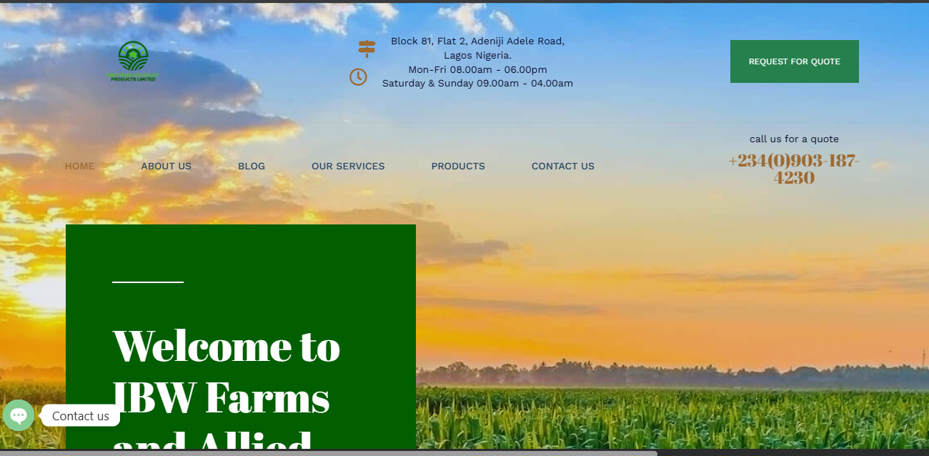 IBW Farms is a modern agricultural enterprise focused on fresh agro produce and quality livestock production. Built around efficiency, sustainability, and consistency, the brand represents the next generation of smart farming.