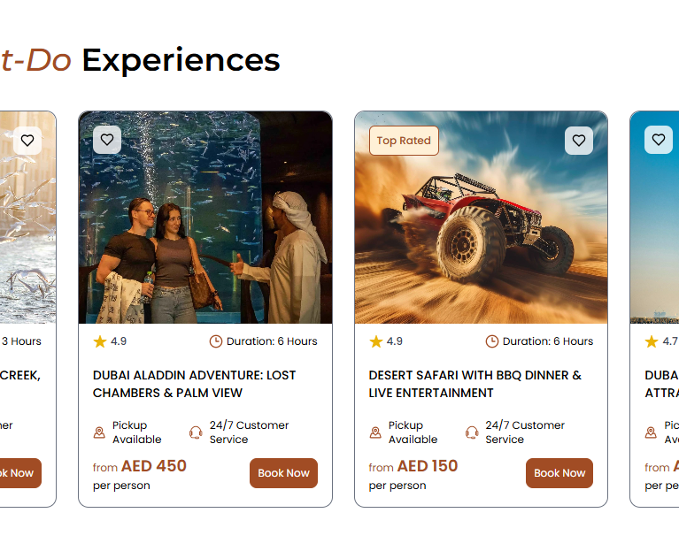 WalksOfDubai.com is a modern tourism platform engineered for scale and performance. We built the frontend with React for a seamless, lightning-fast user experience, powered by a Node.js backend built to handle dynamic bookings, currency logic, and real-time operations without breaking a sweat.