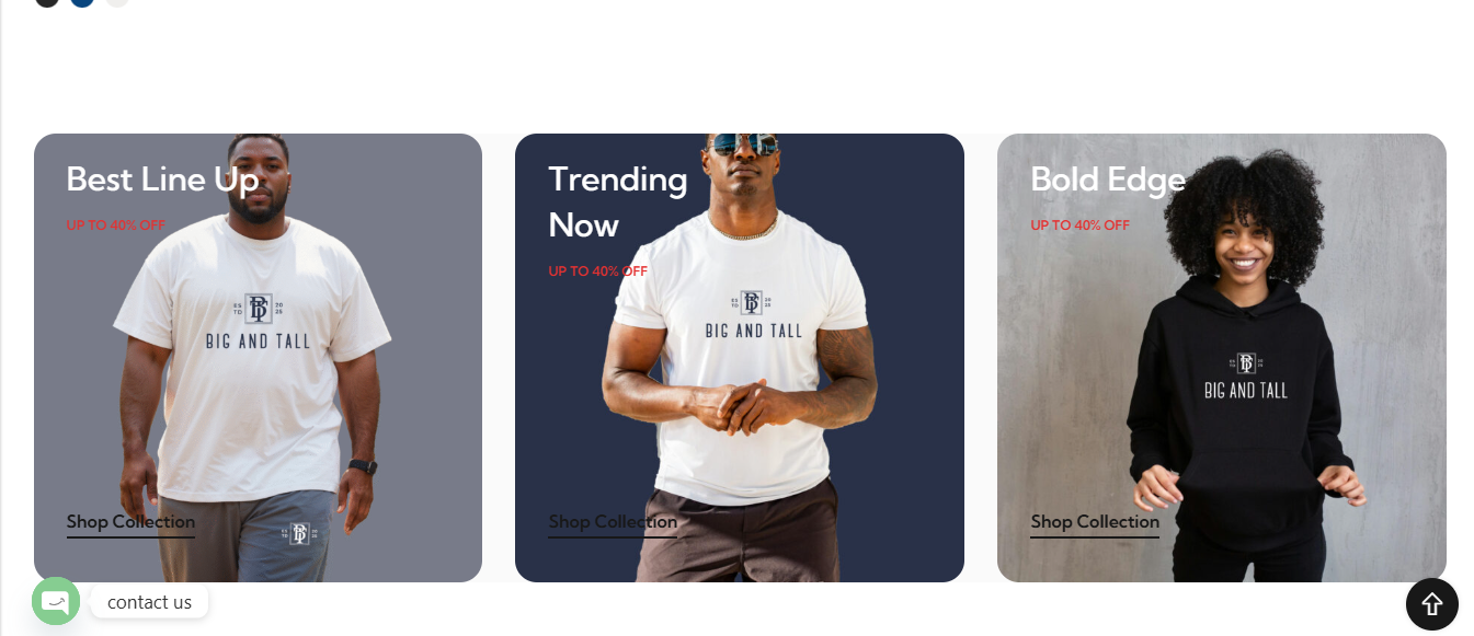 Big & Tall Fashion is a forward-looking fashion ecommerce brand crafted for people who don’t fit into the cookie-cutter sizes of mainstream fashion.